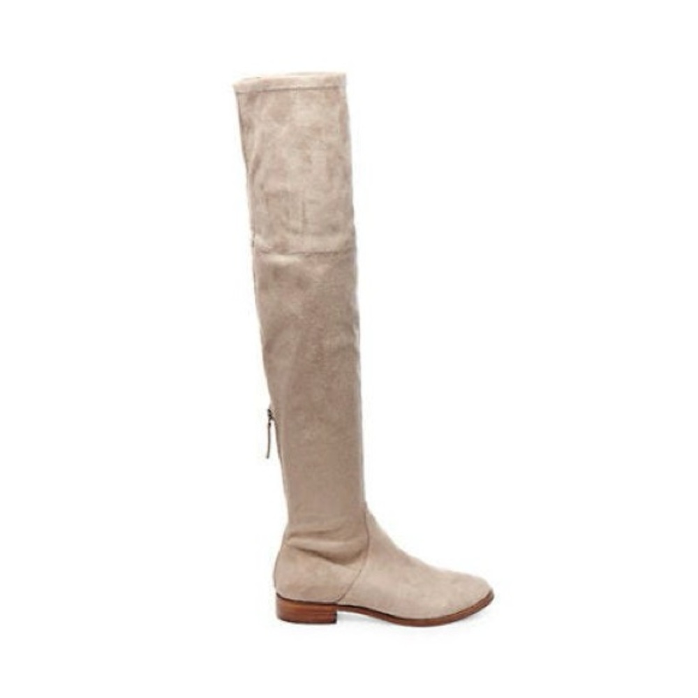 Steve Madden Taupe Gray Tan Odessa Over the Knee Boots Suede Leather OTK 8